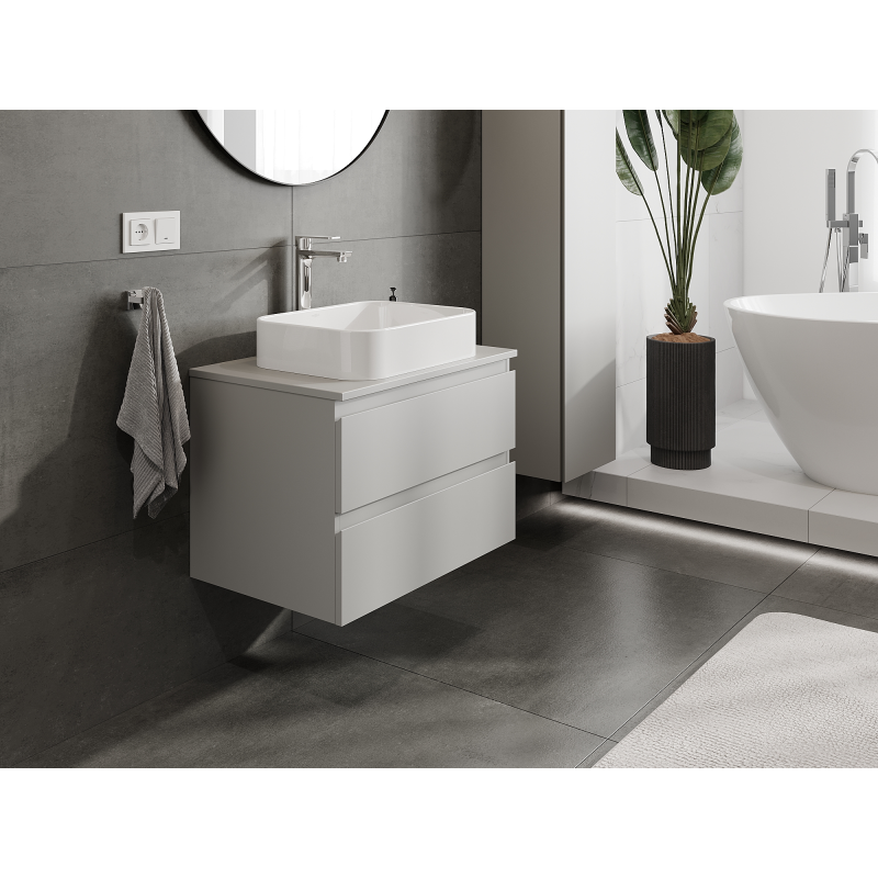 Mexen Orio armoire de salle de bain sous-lavabo 70 cm, 2 tiroirs, gris mat - 91A10-07047-2-BFF62