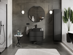 Mexen Orio meuble de salle de bain sous-lavabo 70 cm, 2 tiroirs, noir mat - 91A10-07047-2-BFF71