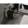 Mexen Orio meuble de salle de bain sous-lavabo 70 cm, 2 tiroirs, noir mat - 91A10-07047-2-BFF71
