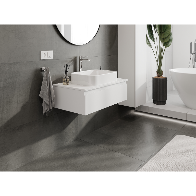 Mexen Orio meuble de salle de bains sous lavabo 80 cm, 1 tiroir, blanc mat - 91A10-08023-1-BF01