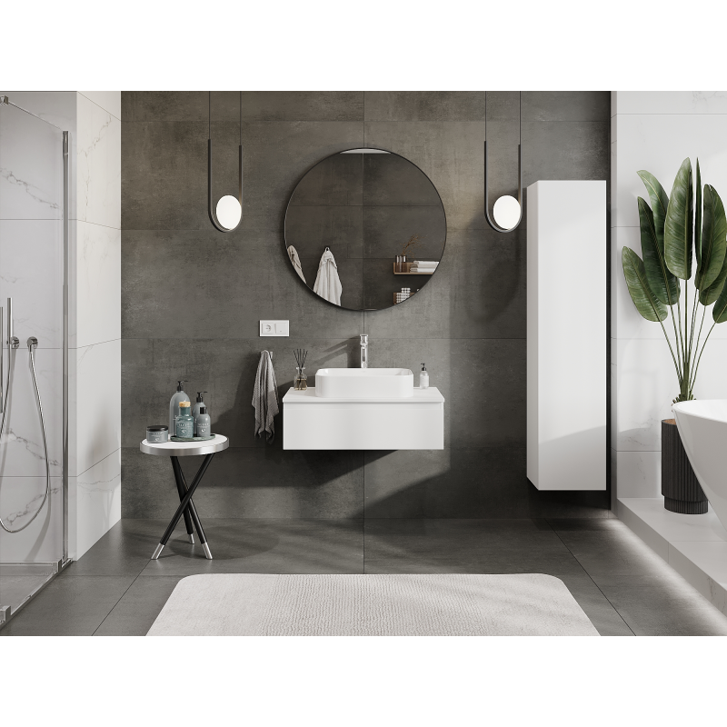 Mexen Orio meuble de salle de bains sous lavabo 80 cm, 1 tiroir, blanc mat - 91A10-08023-1-BF01