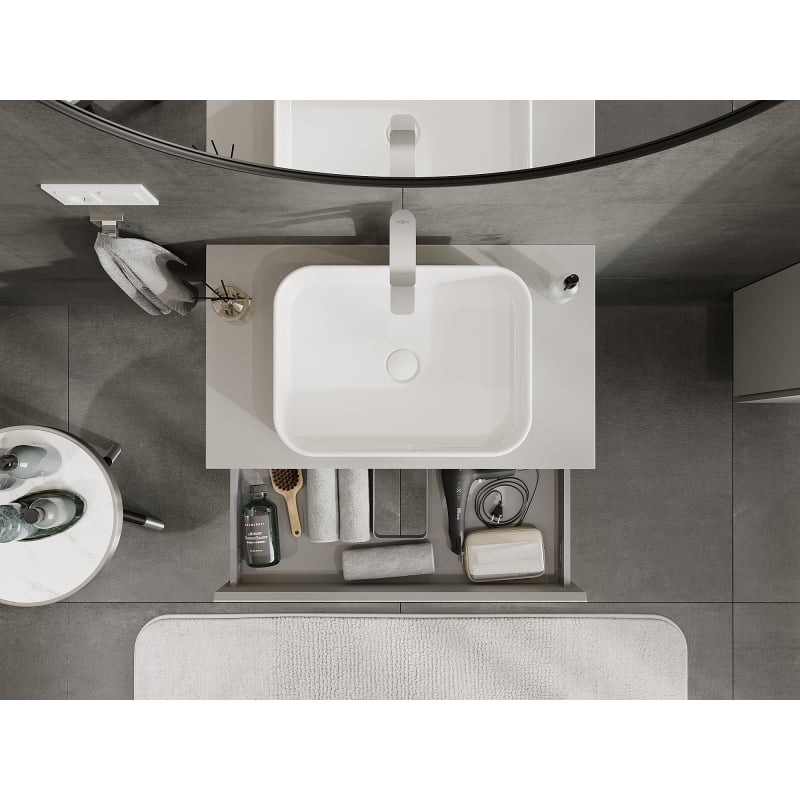 Mexen Orio meuble de salle de bain sous lavabo 80 cm, 1 tiroir, gris mat - 91A10-08023-1-BF62