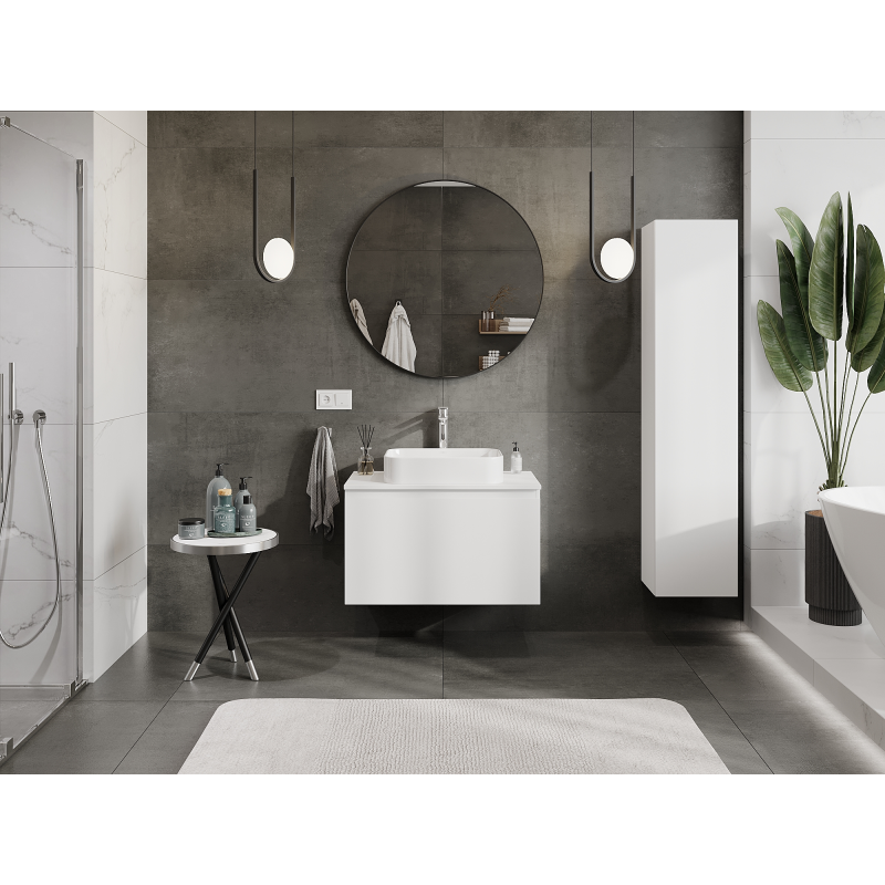 Mexen Orio meuble de salle de bain sous-lavabo 80 cm, 1 tiroir, blanc mat - 91A10-08047-1-BF01