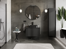 Mexen Orio armoire de salle de bain sous lavabo 80 cm, 1 tiroir, noir mat - 91A10-08047-1-BF71