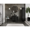 Mexen Orio meuble de salle de bain sous-lavabo 80 cm, 2 tiroirs, noir brillant - 91A10-08047-2-BFF70