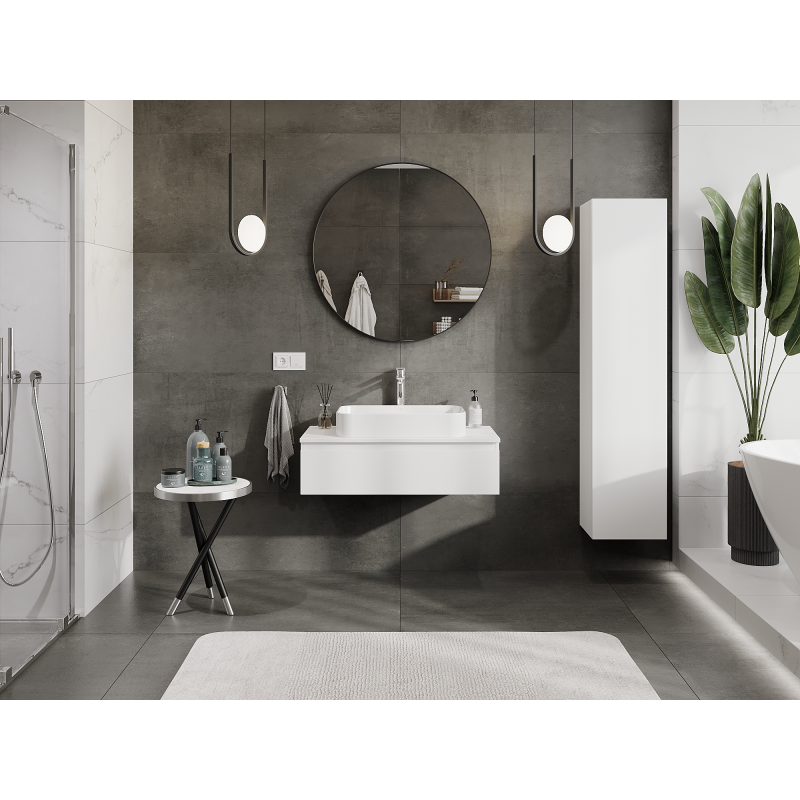 Mexen Orio armoire de salle de bain sous lavabo 90 cm, 1 tiroir, blanc mat - 91A10-09023-1-BF01