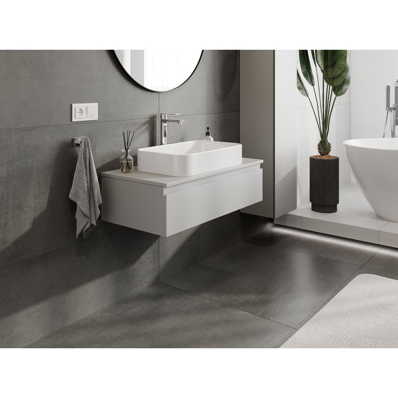Mexen Orio meuble de salle de bains sous vasque 90 cm, 1 tiroir, gris mat - 91A10-09023-1-BF62