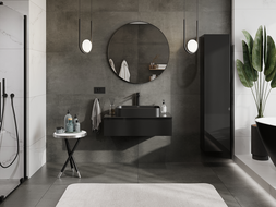 Mexen Orio meuble de salle de bains sous lavabo 90 cm, 1 tiroir, noir brillant - 91A10-09023-1-BF70