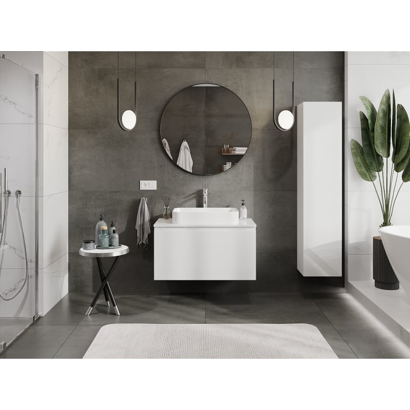 Mexen Orio meuble de salle de bains sous-lavabo 90 cm, 1 tiroir, blanc brillant - 91A10-09047-1-BF00