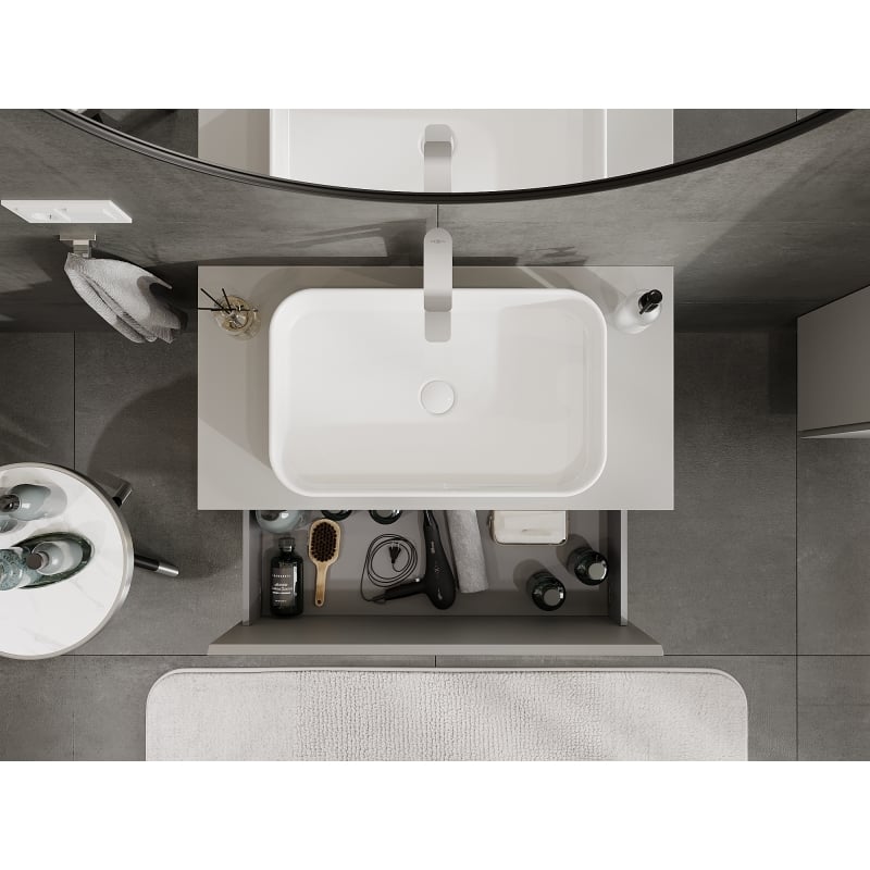 Mexen Orio meuble de salle de bain sous vasque 90 cm, 1 tiroir, gris mat - 91A10-09047-1-BF62