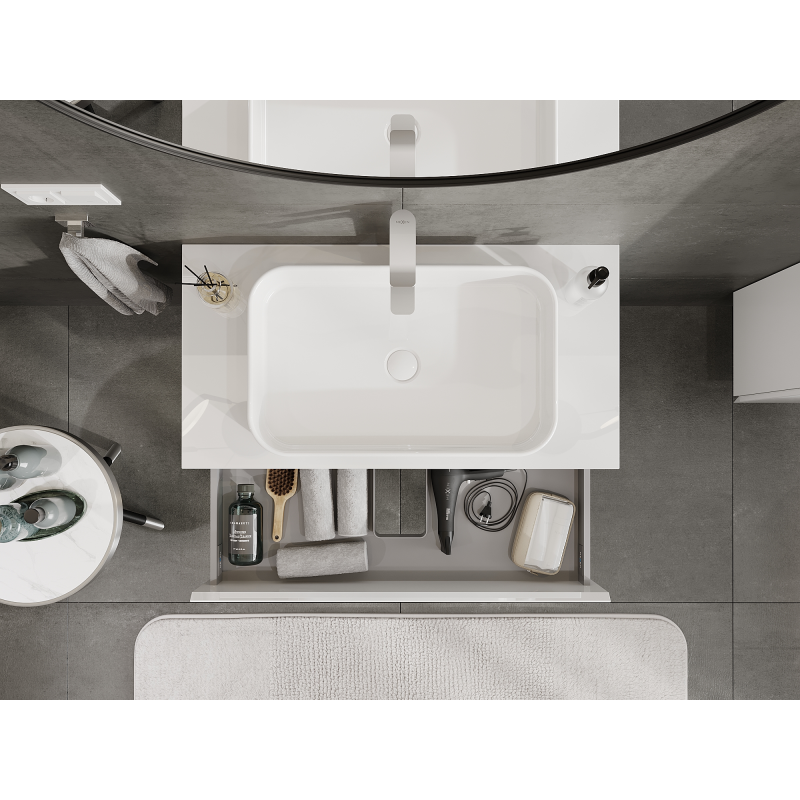 Mexen Orio meuble de salle de bain sous lavabo 90 cm, 2 tiroirs, blanc brillant - 91A10-09047-2-BFF00