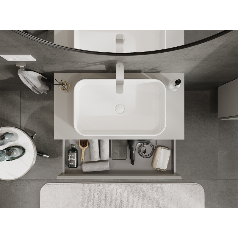 Mexen Orio meuble de salle de bain sous-lavabo 90 cm, 2 tiroirs, gris mat - 91A10-09047-2-BFF62