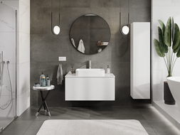 Mexen Orio meuble de salle de bain sous lavabo 100 cm, 1 tiroir, blanc brillant - 91A10-10047-1-BF00