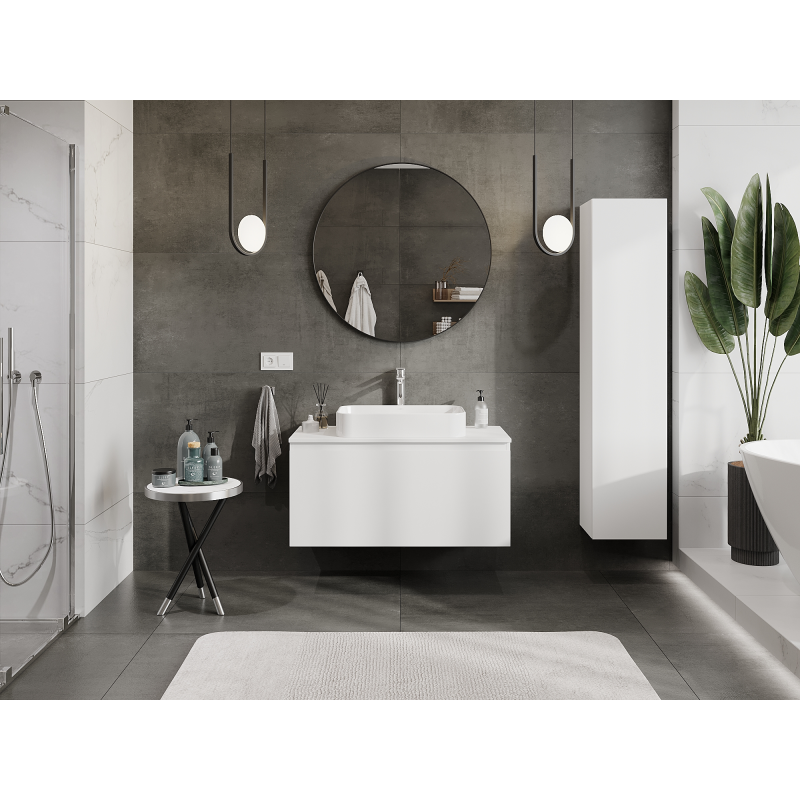 Mexen Orio armoire de salle de bain sous lavabo 100 cm, 1 tiroir, blanc mat - 91A10-10047-1-BF01