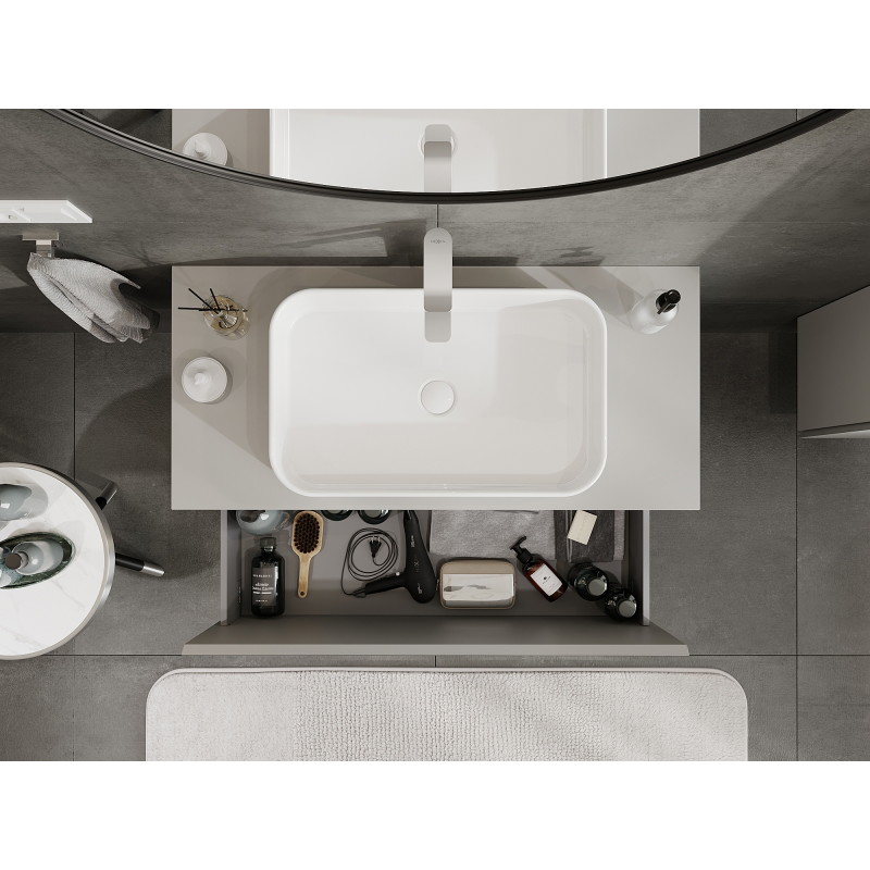 Mexen Orio meuble de salle de bain sous lavabo 100 cm, 1 tiroir, gris mat - 91A10-10047-1-BF62