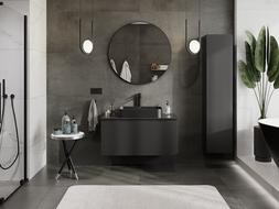 Mexen Orio meuble de salle de bains sous-lavabo 100 cm, 1 tiroir, noir mat - 91A10-10047-1-BF71