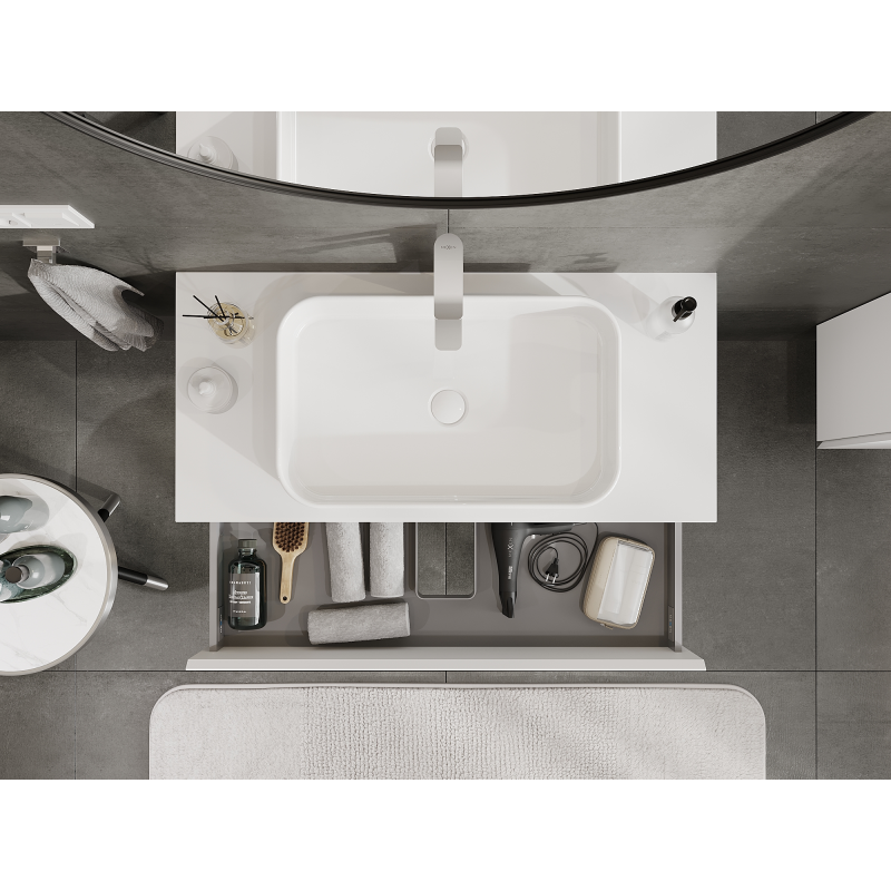 Mexen Orio armoire de salle de bain sous lavabo 100 cm, 2 tiroirs, blanc mat - 91A10-10047-2-BFF01