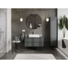 Mexen Orio meuble de salle de bain pour lavabo 100 cm, 2 tiroirs, graphite mat - 91A10-10047-2-BFF66
