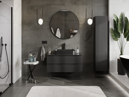 Mexen Orio meuble de salle de bains sous-lavabo 100 cm, 2 tiroirs, noir mat - 91A10-10047-2-BFF71