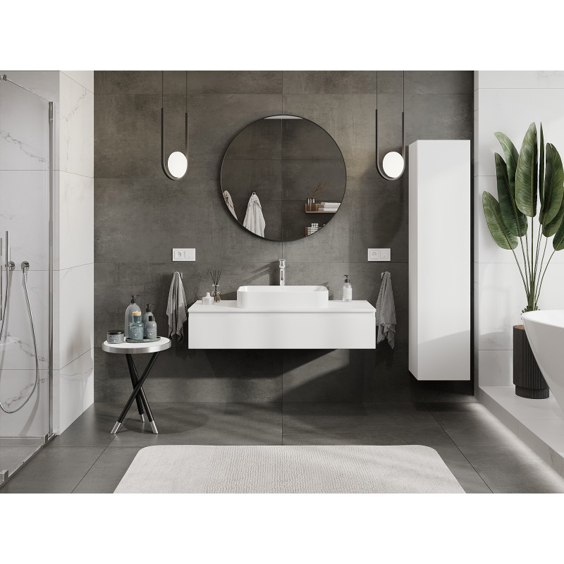 Mexen Orio meuble de salle de bains sous-vasque 120 cm, 1 tiroir, blanc mat - 91A10-12023-1-BF01