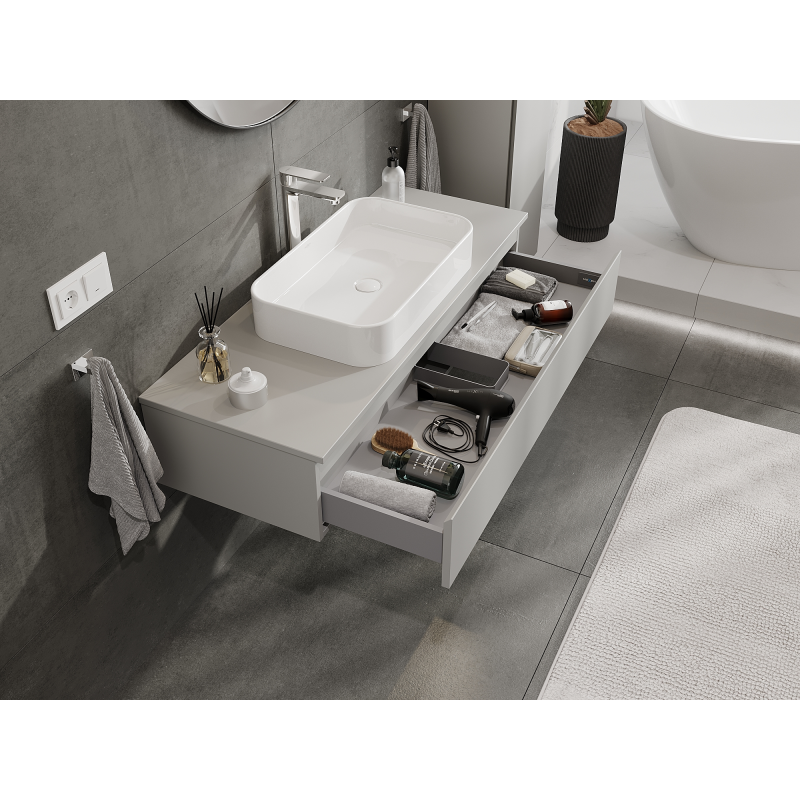 Mexen Orio armoire de salle de bain sous-lavabo 120 cm, 1 tiroir, gris mat - 91A10-12023-1-BF62