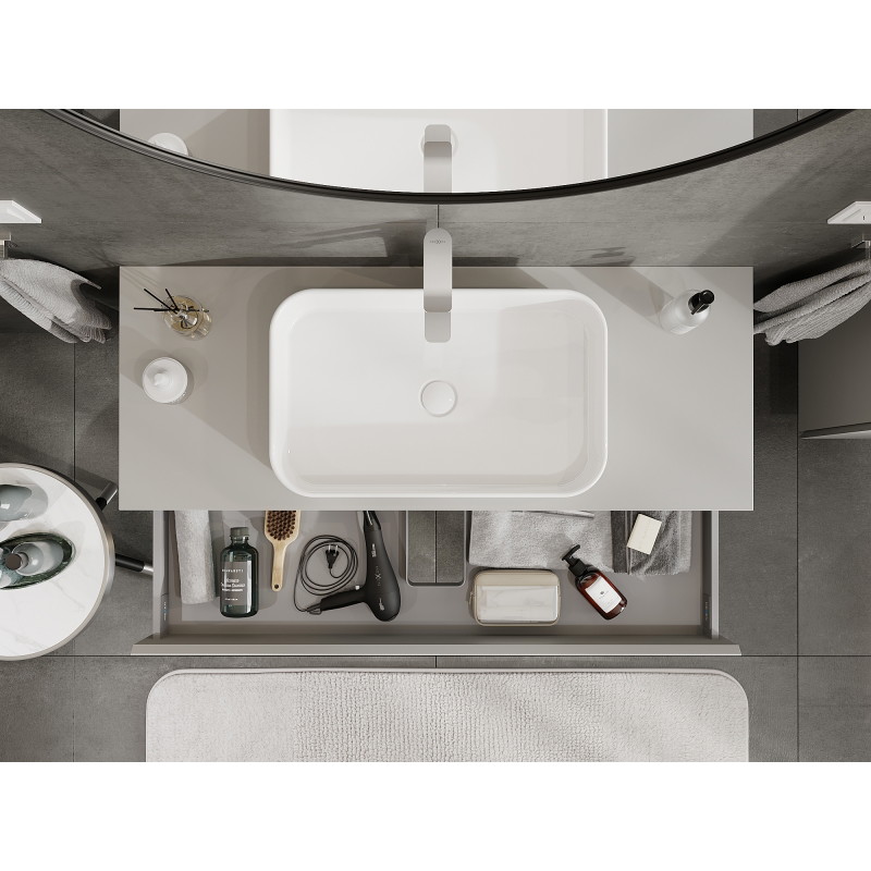 Mexen Orio armoire de salle de bain sous-lavabo 120 cm, 1 tiroir, gris mat - 91A10-12023-1-BF62