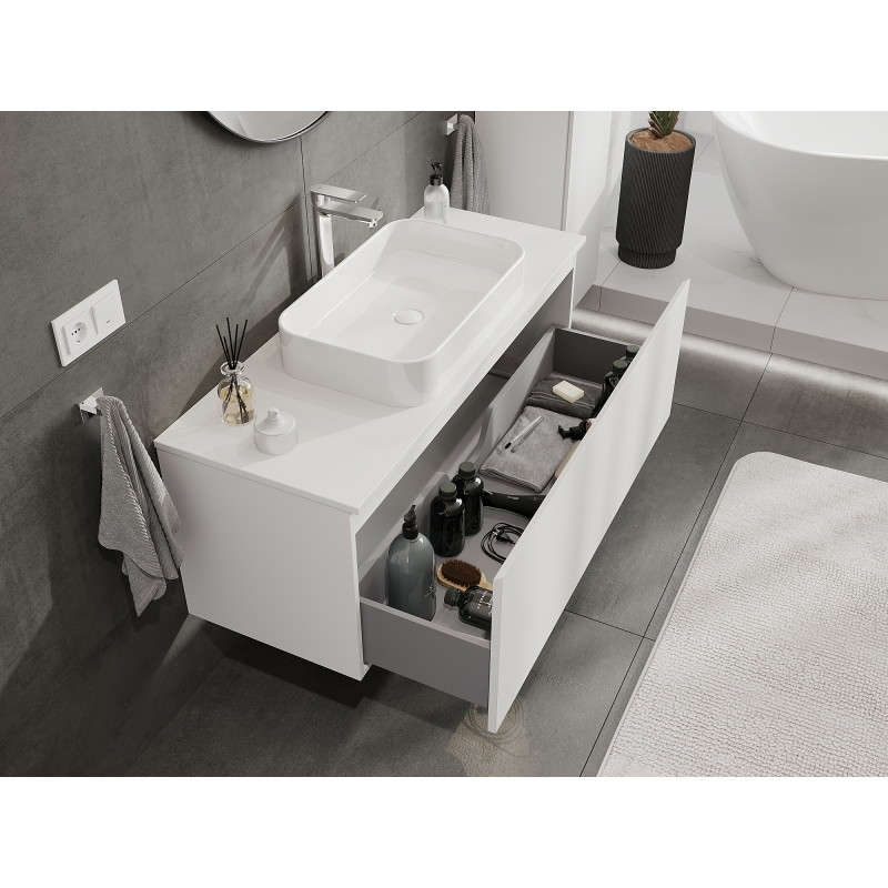 Mexen Orio armoire de salle de bain sous vasque 120 cm, 1 tiroir, blanc mat - 91A10-12047-1-BF01