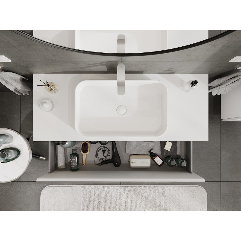 Mexen Orio armoire de salle de bain sous vasque 120 cm, 1 tiroir, blanc mat - 91A10-12047-1-BF01