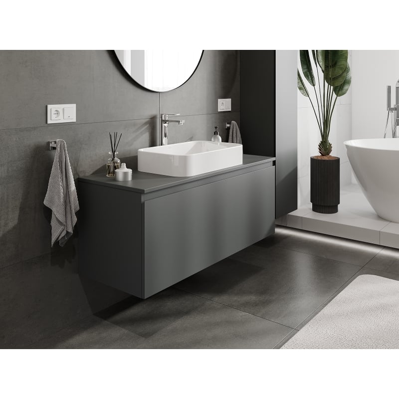 Mexen Orio meuble de salle de bain sous-lavabo 120 cm, 1 tiroir, graphite mat - 91A10-12047-1-BF66