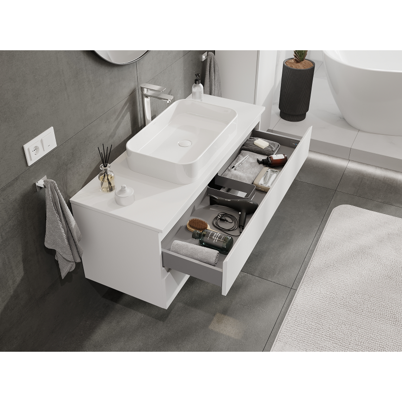 Mexen Orio meuble de salle de bain sous lavabo 120 cm, 2 tiroirs, blanc mat - 91A10-12047-2-BFF01
