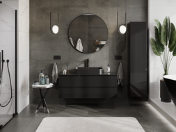 Mexen Orio meuble de salle de bain sous lavabo 120 cm, 2 tiroirs, noir brillant - 91A10-12047-2-BFF70