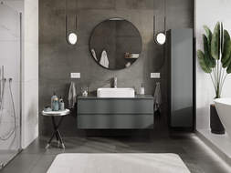 Mexen Orio meuble de salle de bains sous lavabo 120 cm, 2 tiroirs, graphite mat - 91A10-12047-2-BFF66