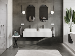Mexen Orio armoire de salle de bain sous lavabo 140 cm, 1 tiroir, blanc brillant - 91A10-14023-1-BF00