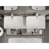 Mexen Orio armoire de salle de bain sous lavabo 140 cm, 1 tiroir, gris mat - 91A10-14023-1-BF62