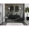 Mexen Orio armoire de salle de bain sous lavabo 140 cm, 1 tiroir, noir brillant - 91A10-14023-1-BF70