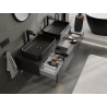Mexen Orio meuble de salle de bain sous lavabo 140 cm, 1 tiroir, noir mat - 91A10-14023-1-BF71