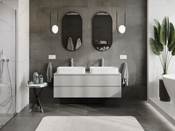Mexen Orio armoire de salle de bains sous lavabo 140 cm, 2 tiroirs, gris mat - 91A10-14047-2-BFF62