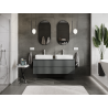 Mexen Orio armoire de salle de bain sous lavabo 140 cm, 2 tiroirs, graphite mat - 91A10-14047-2-BFF66