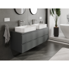 Mexen Orio armoire de salle de bain sous lavabo 140 cm, 2 tiroirs, graphite mat - 91A10-14047-2-BFF66