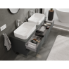 Mexen Orio armoire de salle de bain sous lavabo 140 cm, 2 tiroirs, graphite mat - 91A10-14047-2-BFF66