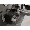Mexen Orio armoire de salle de bain sous-lavabo 140 cm, 2 tiroirs, noir brillant - 91A10-14047-2-BFF70
