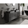 Mexen Orio meuble de salle de bain sous lavabo 140 cm, 2 tiroirs, noir mat - 91A10-14047-2-BFF71