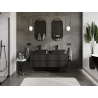 Mexen Orio meuble de salle de bain sous lavabo 140 cm, 2 tiroirs, noir mat - 91A10-14047-2-BFF71