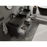 Mexen Orio meuble de salle de bain sous lavabo 140 cm, 2 tiroirs, noir mat - 91A10-14047-2-BFF71
