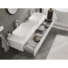 Mexen Orio meuble sous-lavabo 160 cm, 1 tiroir, blanc brillant - 91A10-16023-1-BF00
