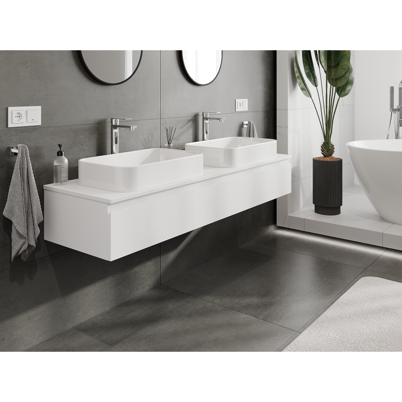 Mexen Orio armoire de salle de bain sous lavabo 160 cm, 1 tiroir, blanc mat - 91A10-16023-1-BF01