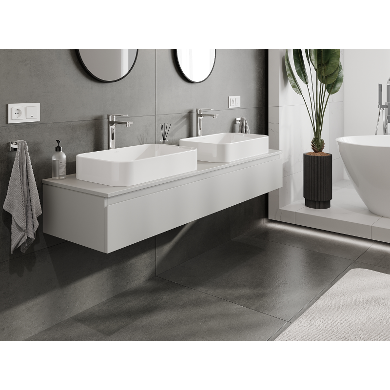 Mexen Orio armoire de salle de bain 160 cm, 1 tiroir, gris mat - 91A10-16023-1-BF62