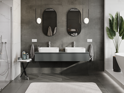 Mexen Orio armoire de salle de bain sous lavabo 160 cm, 1 tiroir, graphite mat - 91A10-16023-1-BF66