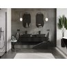 Mexen Orio cabinet de salle de bain sous lavabo 160 cm, 1 tiroir, noir brillant - 91A10-16023-1-BF70