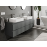 Mexen Orio armoire de salle de bain sous lavabo 160 cm, 2 tiroirs, graphite mat - 91A10-16047-2-BFF66